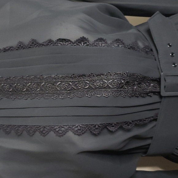 Vintage Chel'sea L'td. belted dress size 14 Made in the USA Black - Picture 2 of 11